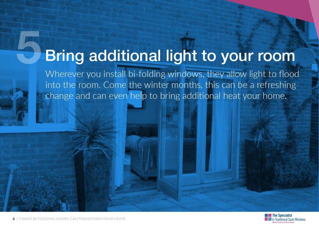 bi folding windows bring additional light to your room